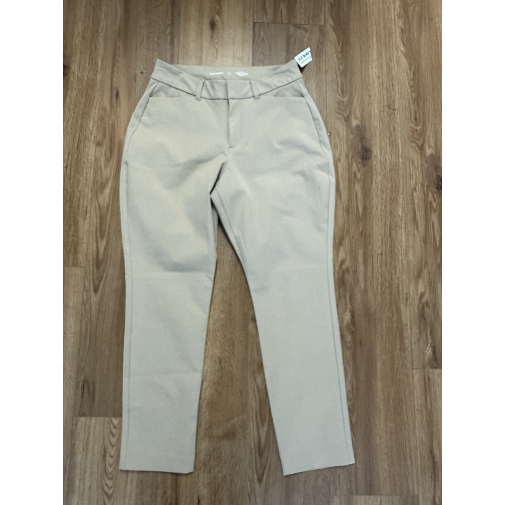 Old Navy Curvy Pixie Pants Womens 6P High Rise Ankle Tan Stretch NWT Khaki